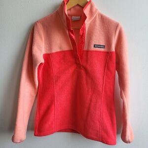 Columbia Benton Springs Half Snap Pullover Sweater Coral - XS-